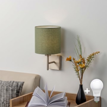 BRILAGI - Aplique de parede LED NUBILA 1xE27/60W/230V cromado fosco/verde