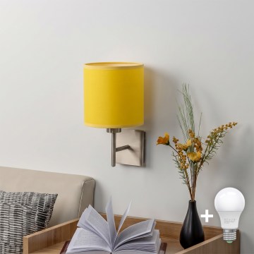 BRILAGI - Aplique de parede LED NUBILA 1xE27/60W/230V cromado mate/amarelo