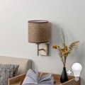 BRILAGI - Aplique de parede LED NUBILA 1xE27/60W/230V cromo mate/castanho