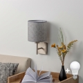 BRILAGI - Aplique de parede LED NUBILA 1xE27/60W/230V cromo mate/cinzento