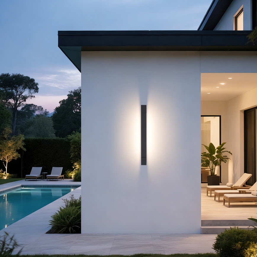 Brilagi - Aplique de parede LED para exterior AQUA LINE LED/12W/230V 45 cm IP44 antracite IRC 90