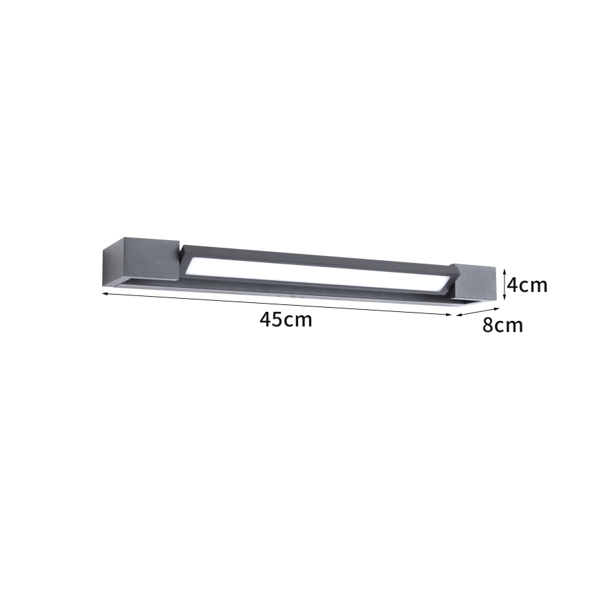 Brilagi - Aplique de parede LED para exterior AQUA LINE LED/12W/230V 45 cm IP44 antracite IRC 90