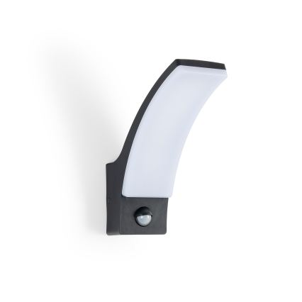 BRILAGI - Aplique de parede LED para exterior com sensor de movimento e de crepúsculo ARCELO LED/12W/230V IP65 preto