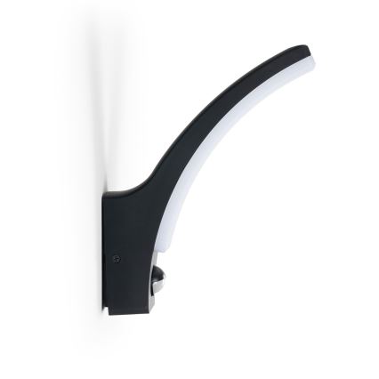 BRILAGI - Aplique de parede LED para exterior com sensor de movimento e de crepúsculo ARCELO LED/12W/230V IP65 preto
