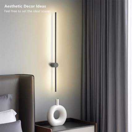 Brilagi - Aplique de parede LED para exterior AURA, 20W, 230V, 3000K, IP54, 97 cm, antracite, IRC 90