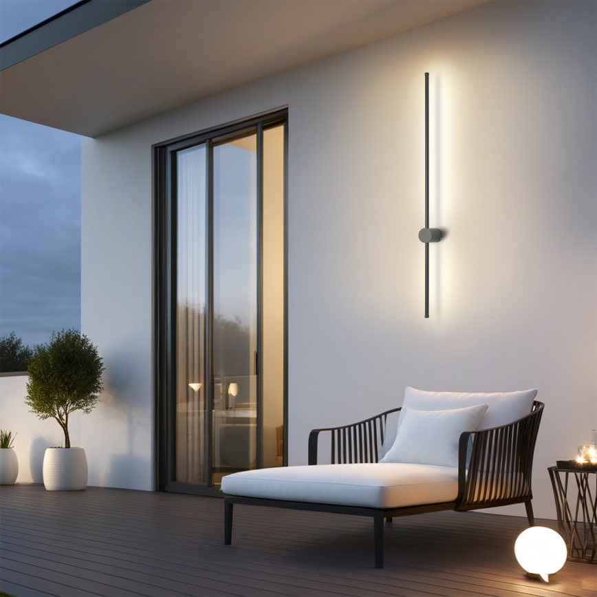 Brilagi - Aplique de parede LED para exterior AURA, 20W, 230V, 3000K, IP54, 97 cm, antracite, IRC 90