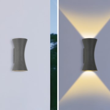 Brilagi - Aplique de parede LED para exterior BICON LED/10W/230V antracite IP44