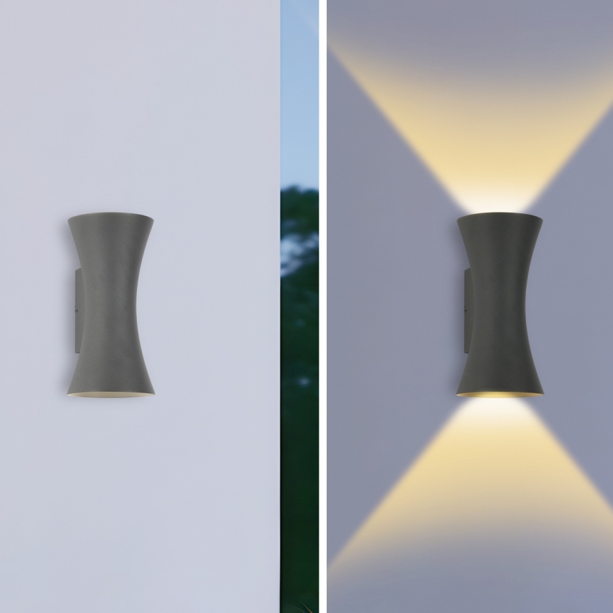 Brilagi - Aplique de parede LED para exterior BICON LED/10W/230V antracite IP44