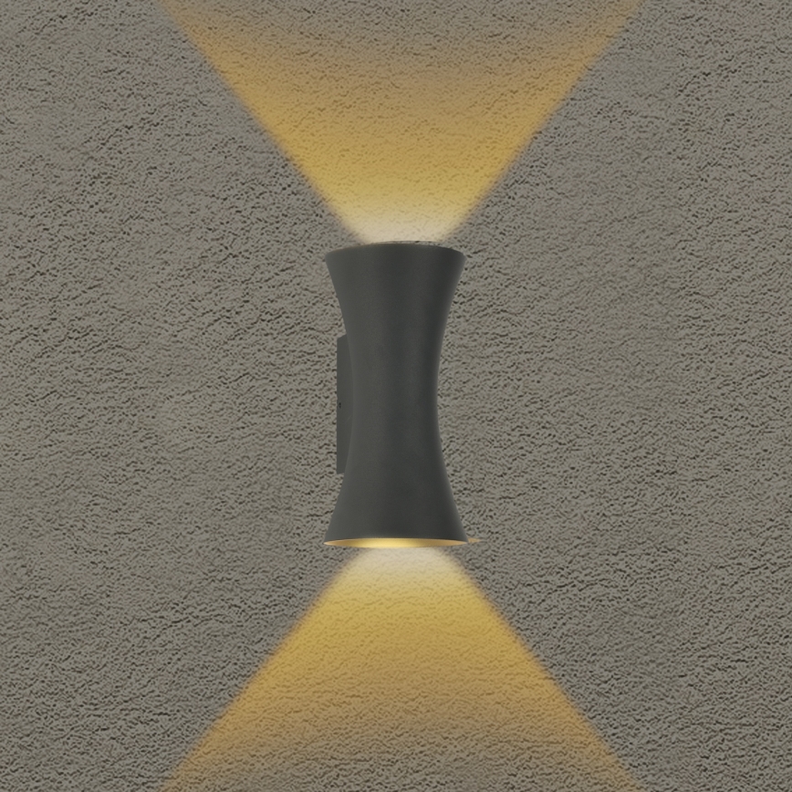 Brilagi - Aplique de parede LED para exterior BICON LED/10W/230V antracite IP44