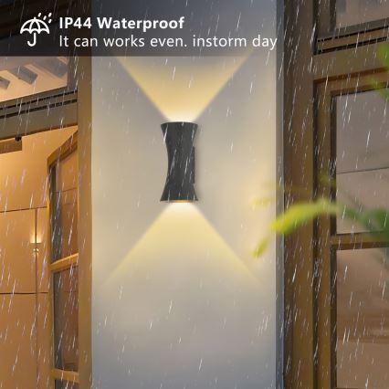 Brilagi - Aplique de parede LED para exterior BICON LED/10W/230V antracite IP44