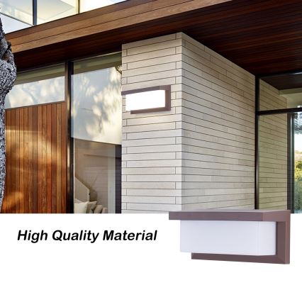 Brilagi - Aplique de parede LED para exterior BRICKY LED/12W/230V castanho IP54