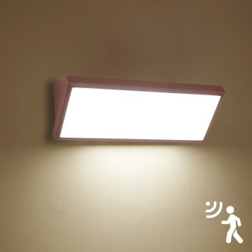 Brilagi - Aplique de parede LED para exterior com sensor TRIANGLE LED/42W/230V 45 cm castanho IP65
