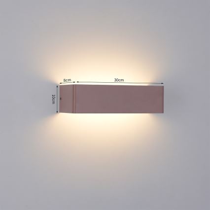Brilagi - Aplique de parede LED para exterior DONNANI LED/12W/230V 30 cm castanho IP44