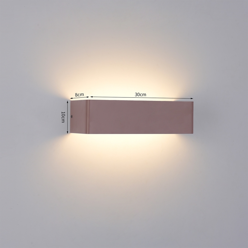Brilagi - Aplique de parede LED para exterior DONNANI LED/12W/230V 30 cm castanho IP44