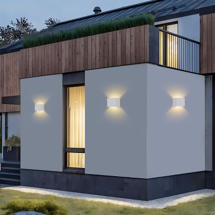 Brilagi - Aplique de parede LED para exterior DONNANI LED/5W/230V 10 cm branco IP44