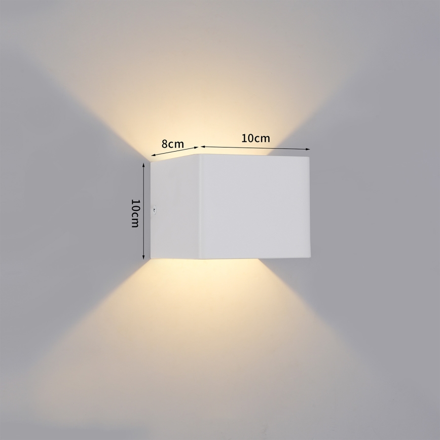 Brilagi - Aplique de parede LED para exterior DONNANI LED/5W/230V 10 cm branco IP44