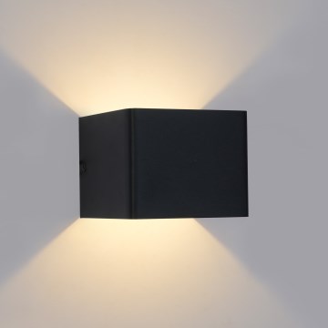 Brilagi - Aplique de parede LED para exterior DONNANI LED/5W/230V 10 cm preto IP44