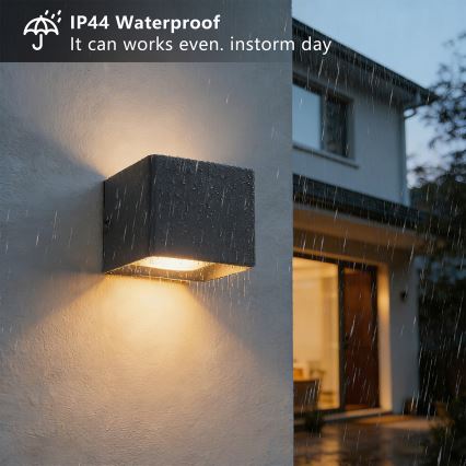 Brilagi - Aplique de parede LED para exterior DONNANI LED/5W/230V 10 cm preto IP44