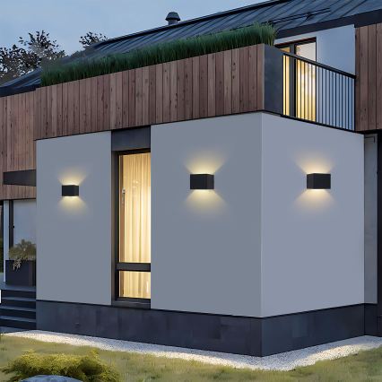 Brilagi - Aplique de parede LED para exterior DONNANI LED/5W/230V 10 cm preto IP44