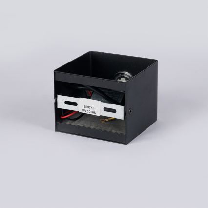 Brilagi - Aplique de parede LED para exterior DONNANI LED/5W/230V 10 cm preto IP44