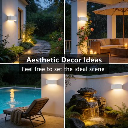 Brilagi - Aplique de parede LED para exterior DONNANI LED/7W/230V 20 cm branco IP44