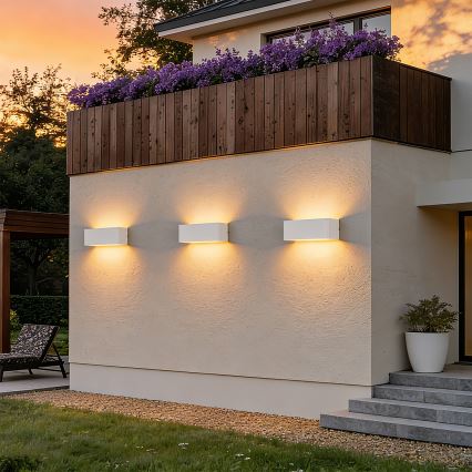 Brilagi - Aplique de parede LED para exterior DONNANI LED/7W/230V 20 cm branco IP44