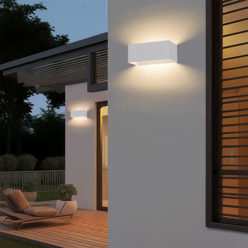 Brilagi - Aplique de parede LED para exterior DONNANI LED/7W/230V 20 cm branco IP44