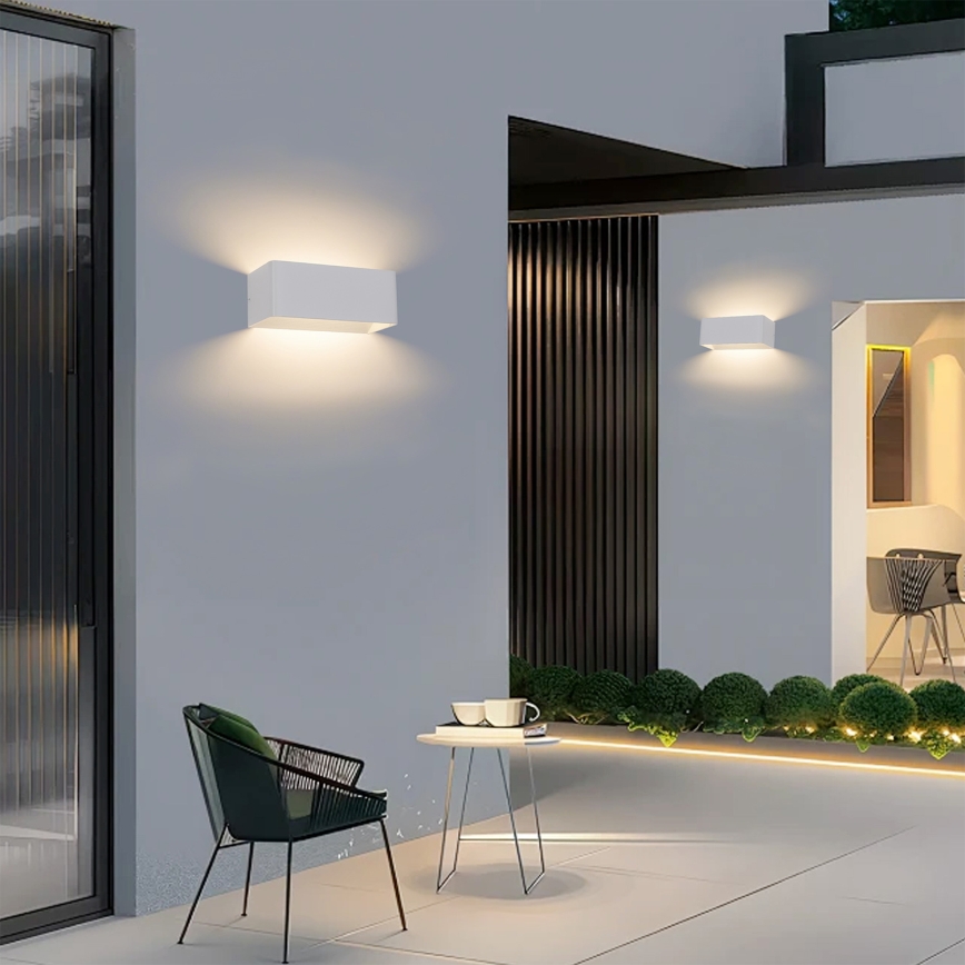 Brilagi - Aplique de parede LED para exterior DONNANI LED/7W/230V 20 cm branco IP44