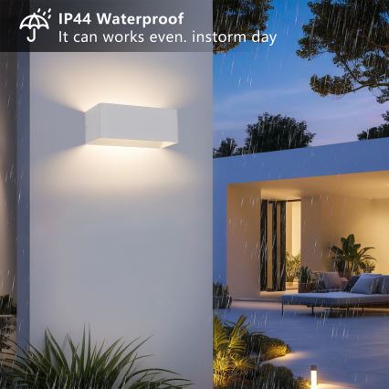Brilagi - Aplique de parede LED para exterior DONNANI LED/7W/230V 20 cm branco IP44