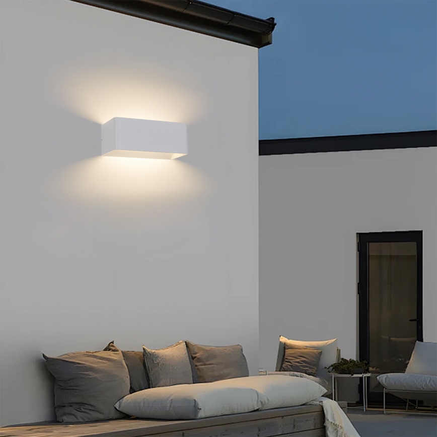 Brilagi - Aplique de parede LED para exterior DONNANI LED/7W/230V 20 cm branco IP44