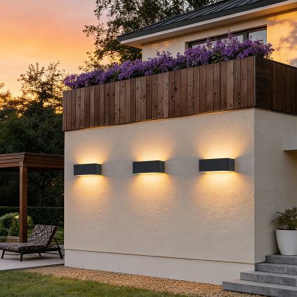 Brilagi - Aplique de parede LED para exterior DONNANI LED/7W/230V 20 cm preto IP44