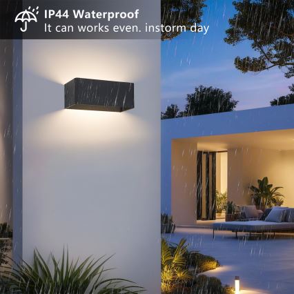 Brilagi - Aplique de parede LED para exterior DONNANI LED/7W/230V 20 cm preto IP44
