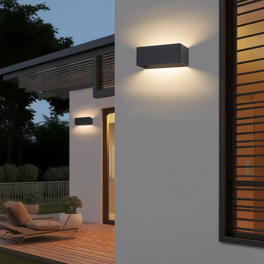 Brilagi - Aplique de parede LED para exterior DONNANI LED/7W/230V 20 cm preto IP44