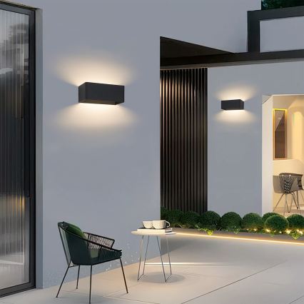 Brilagi - Aplique de parede LED para exterior DONNANI LED/7W/230V 20 cm preto IP44