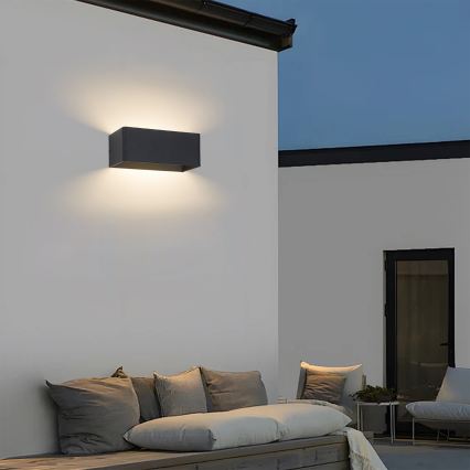 Brilagi - Aplique de parede LED para exterior DONNANI LED/7W/230V 20 cm preto IP44