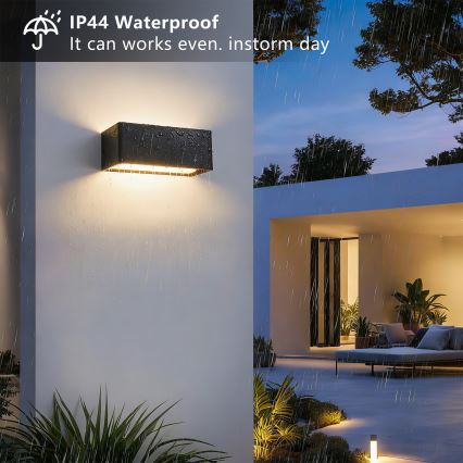 Brilagi - Aplique de parede LED para exterior DONNANI LED/7W/230V 20 cm preto IP44