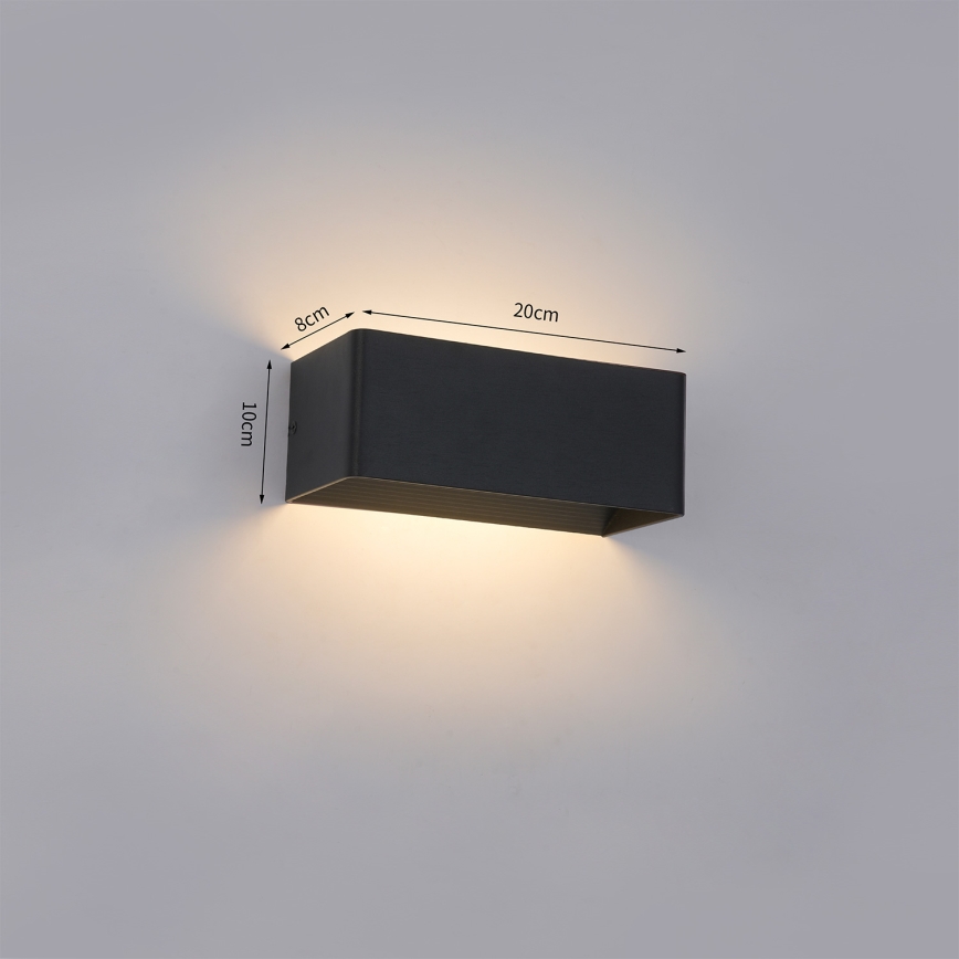 Brilagi - Aplique de parede LED para exterior DONNANI LED/7W/230V 20 cm preto IP44
