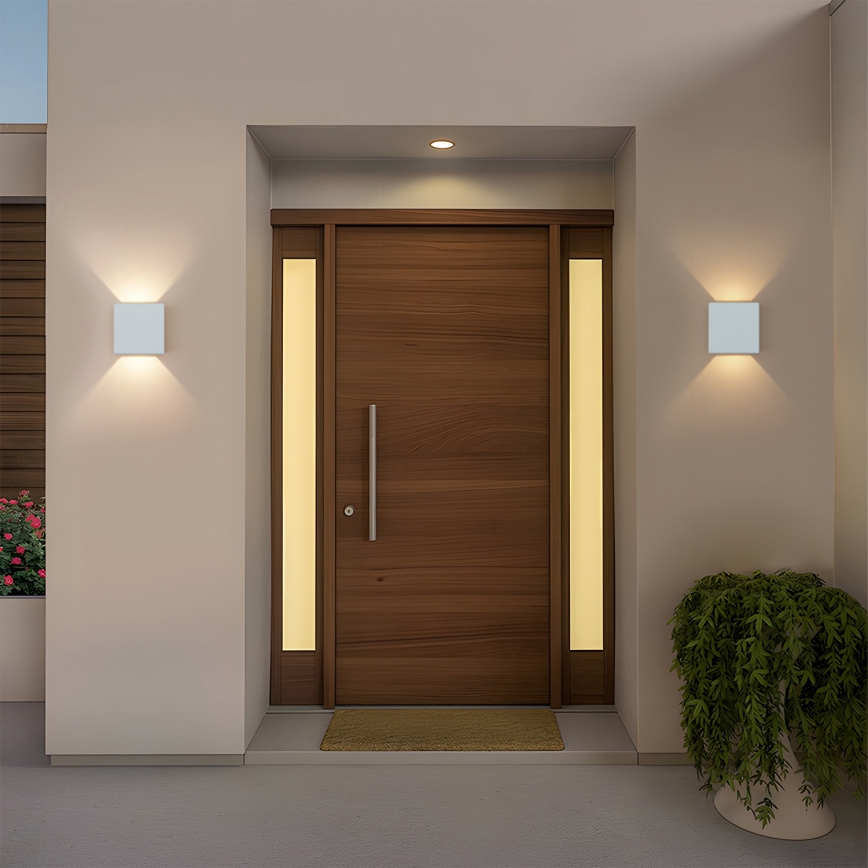 Brilagi - Aplique de parede LED para exterior DOUBLERAY LED/6W/230V branco IP54