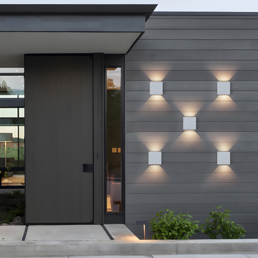 Brilagi - Aplique de parede LED para exterior DOUBLERAY LED/6W/230V branco IP54