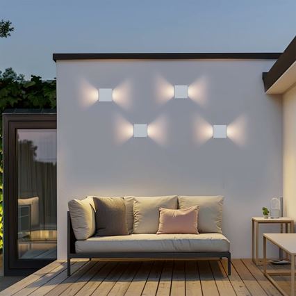 Brilagi - Aplique de parede LED para exterior DOUBLERAY LED/6W/230V branco IP54