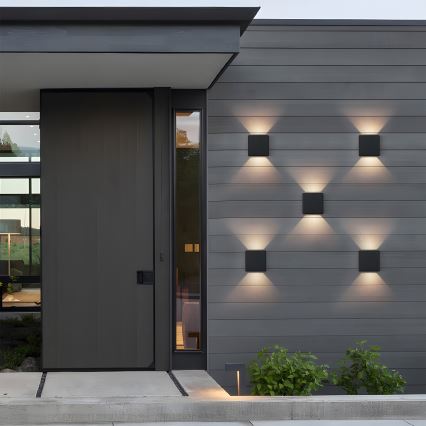 Brilagi - Aplique de parede LED para exterior DOUBLERAY LED/6W/230V preto IP54