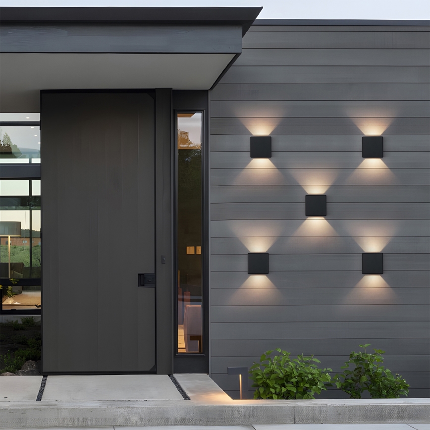 Brilagi - Aplique de parede LED para exterior DOUBLERAY LED/6W/230V preto IP54