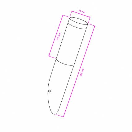 BRILAGI - Aplique de parede LED para exterior ELIA 1xE27/7W/230V 4000K IP44 antracite