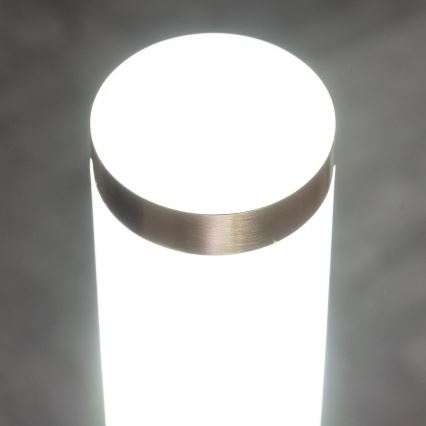 BRILAGI - Aplique de parede LED para exterior ELIA 1xE27/7W/230V 4000K IP44 cromado fosco