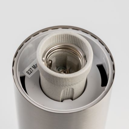 BRILAGI - Aplique de parede LED para exterior ELIA 1xE27/7W/230V 4000K IP44 cromado fosco