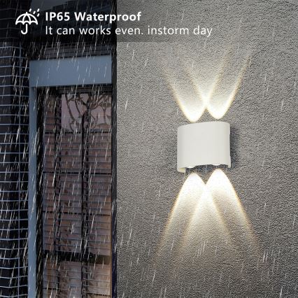 Brilagi - Aplique de parede LED para exterior FLAREBOX LED/4W/230V branco IP65