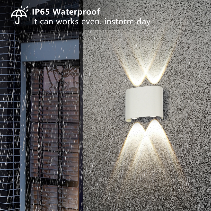 Brilagi - Aplique de parede LED para exterior FLAREBOX LED/4W/230V branco IP65