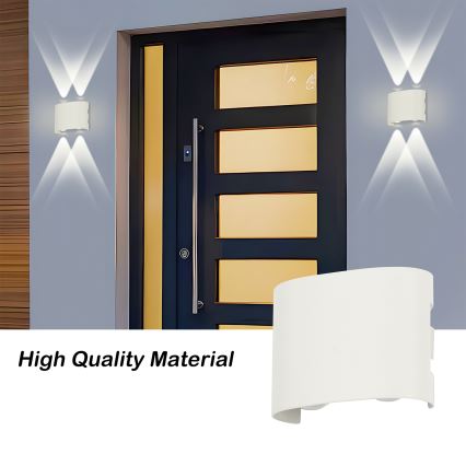 Brilagi - Aplique de parede LED para exterior FLAREBOX LED/4W/230V branco IP65