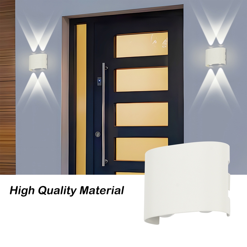 Brilagi - Aplique de parede LED para exterior FLAREBOX LED/4W/230V branco IP65