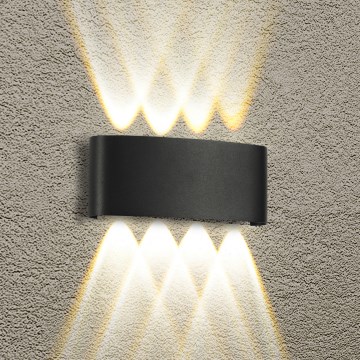 Brilagi - Aplique de parede LED para exterior FLAREBOX LED/8W/230V preto IP65